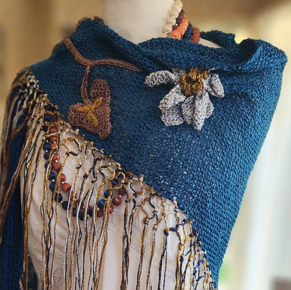 Vintage Antique 1930s piano shawl for emo fairy - Picture 2 of 16